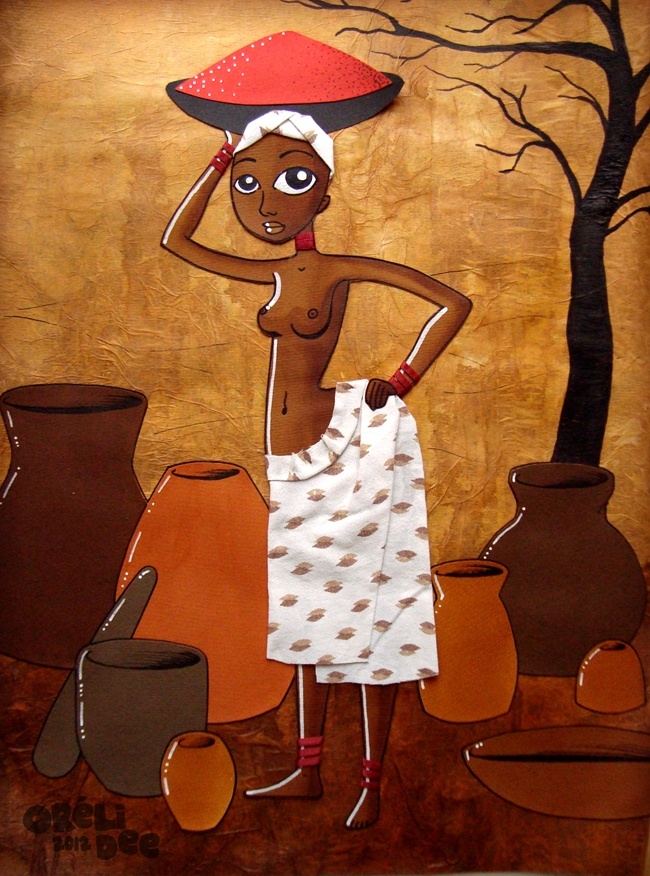 Afrique - Collage femme