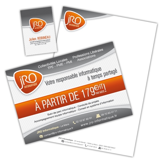 Charte graphique et communication papier JRO Informatique