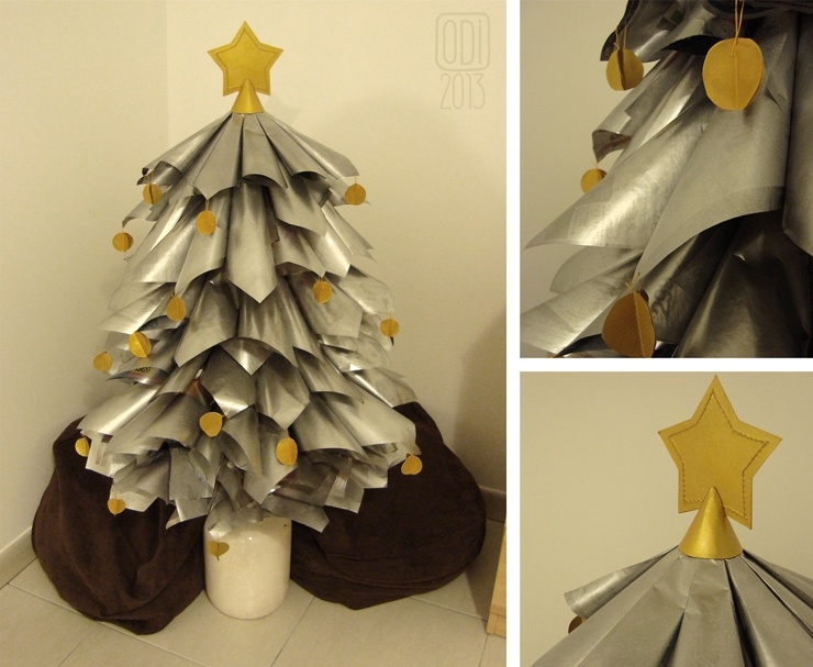 Mon beau sapin en papier et carton recyclé