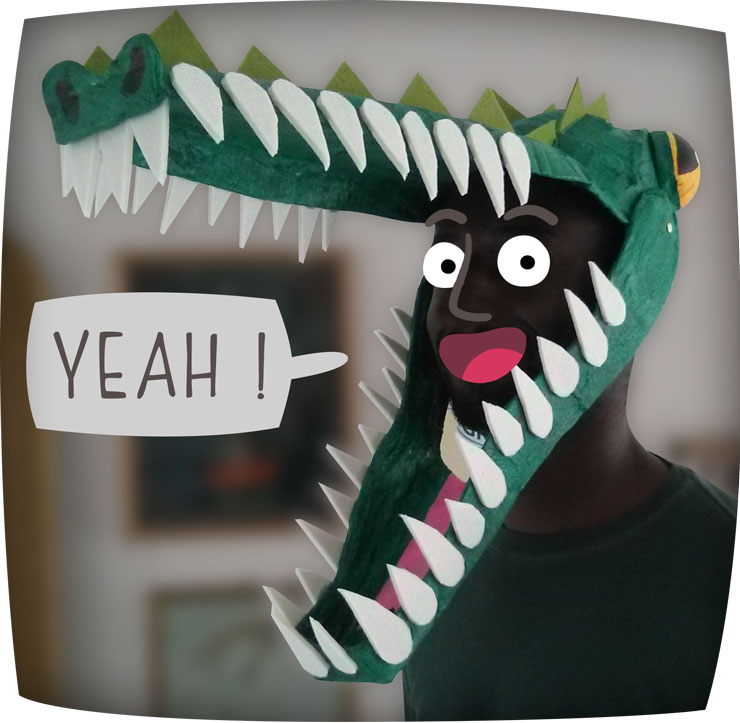CROC'MONSIEUR - Masque de crocodile - déguisement